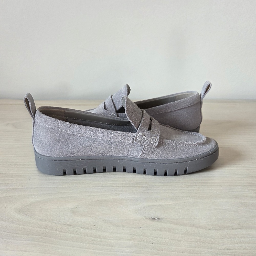 Vionic Uptown Loafers Size 7.5 Grey Penny Shoes Orthotic Comfort - Picture 5 of 12